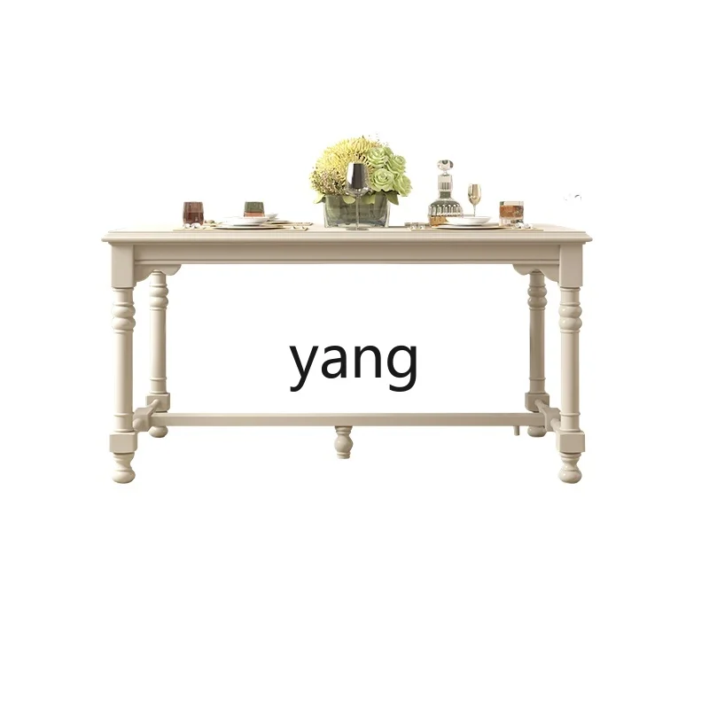 

YJQ antique dining table solid wood modern simple rectangular household dining table 1.4/1 6/1.8 meters