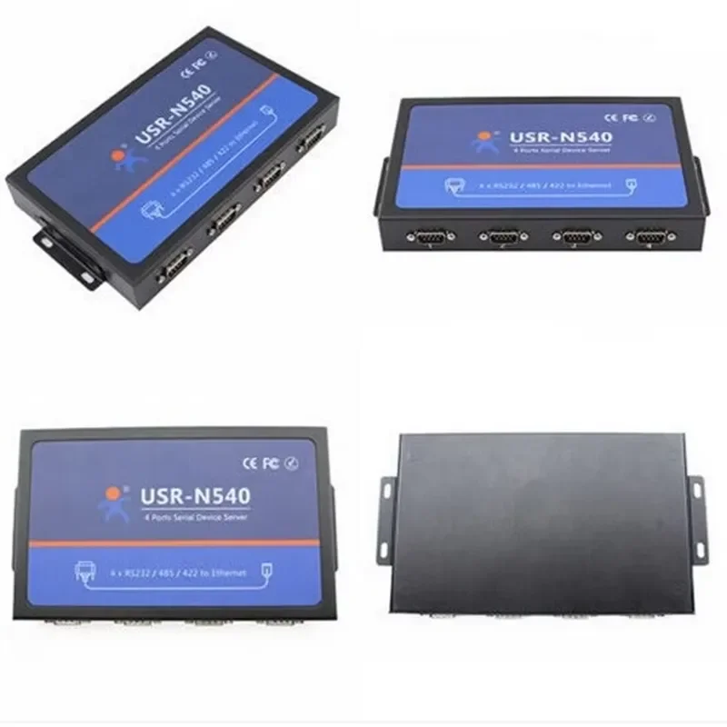 4 Port Serial to Ethernet Converter RS232 RS485 to TCP IP Replacement for USR N540
