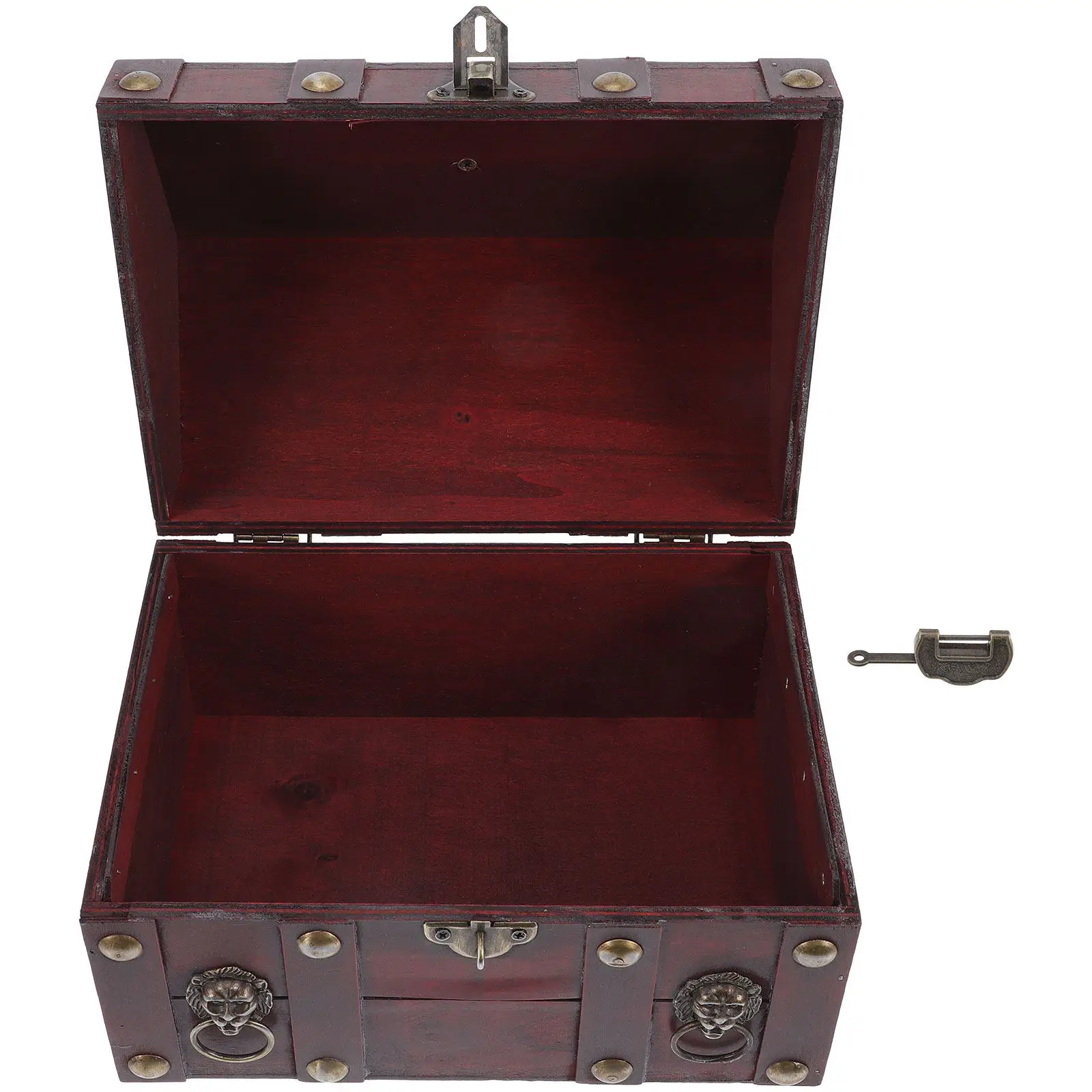 

Wooden Jewelry Organizer Box with Lock Premium Storage for Earrings Rings Necklaces Diamonds Amber Cosmetics Vintage Decorative