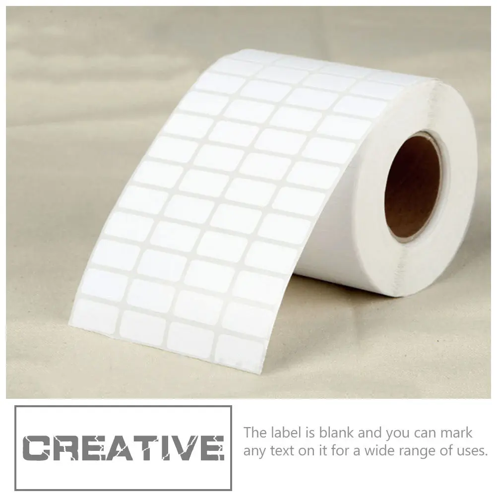 1 Roll Blank Paper Labels Self-Adhesive Sticky Writable Stickers for Storage Container Organization Numbering Naming and Sorting