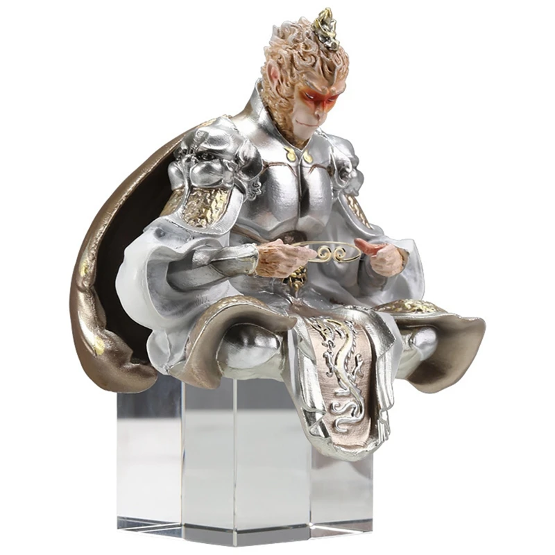 

A04F-Кукла Wukong, Статуя Черного Мифа Wukong, Фигурка Wukong, Обезьяна Украшения Скульптура Офисное Украшение Автомобиля