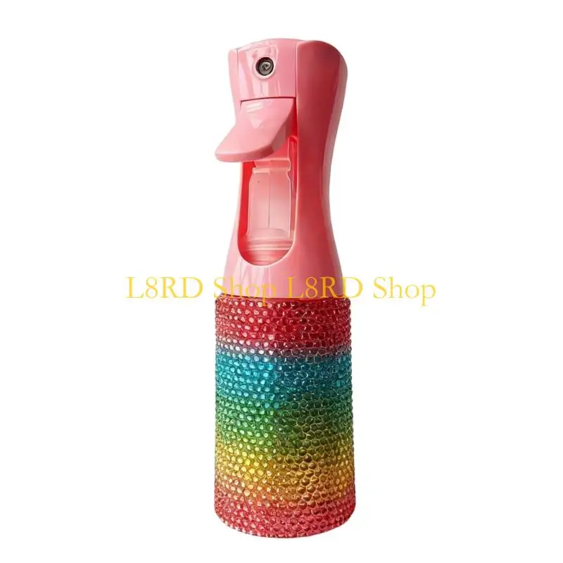 L8RD Elegant 200ml Glittering Bead Decorated Misting Sprayer Bottle Perfect For Home