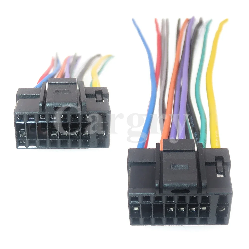

1 Set 16P Auto AC Assembly Stereo Radio Connector Accessories Car Universal Female ISO Plug for Alpine JVC Audio CD DVD