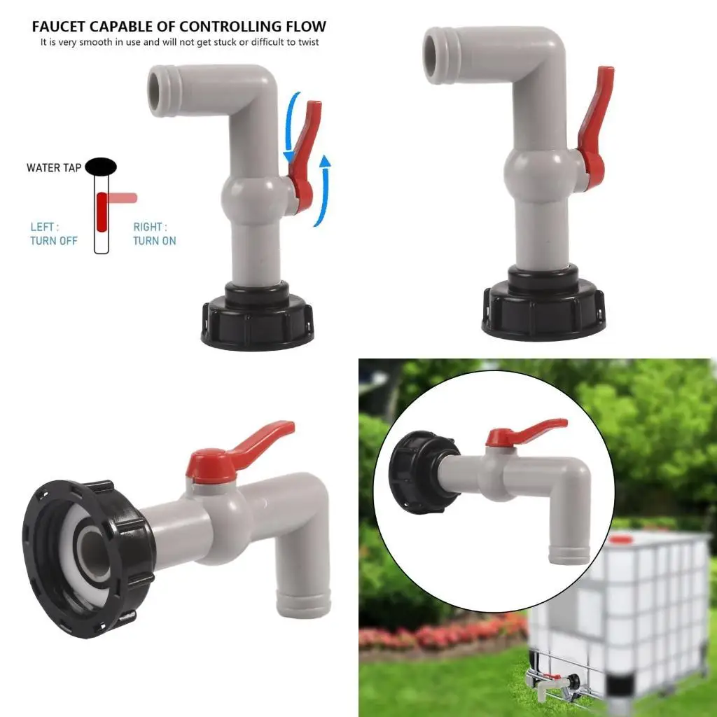 

652F Outlet Tap 1in Outlet Valves Hose Connection Adapter Tanks Adapter Tanks Accessories Tap for Tanks