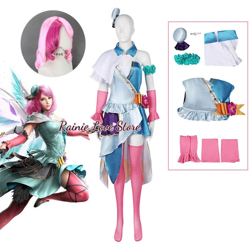 Tekken 8 ALISA Game Cosplay Costume Disguise For Adult Women Dress Hat Role Play Outfits Female Halloween Carnival Party Suit