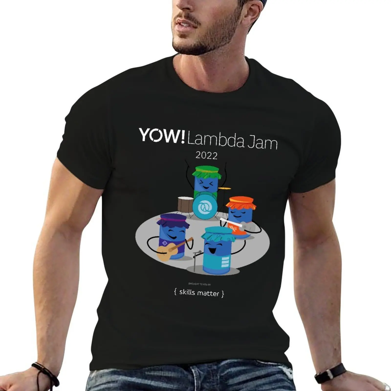 ЙОВ! Футболка Lambda Jam 2022, классическая хлопковая футболка с круглым вырезом