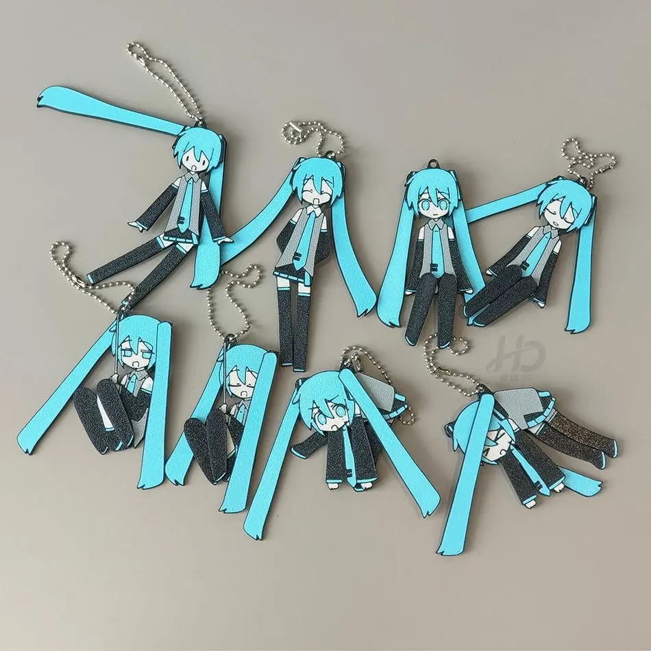 Hatsune Miku Persönlicher Zweidimensionaler Cartoon-Schlüsselanhänger Kreativer Niedlicher Kawaii Animations-Peripherieartikel Rucksack-Dekoranhänger – Detail 5