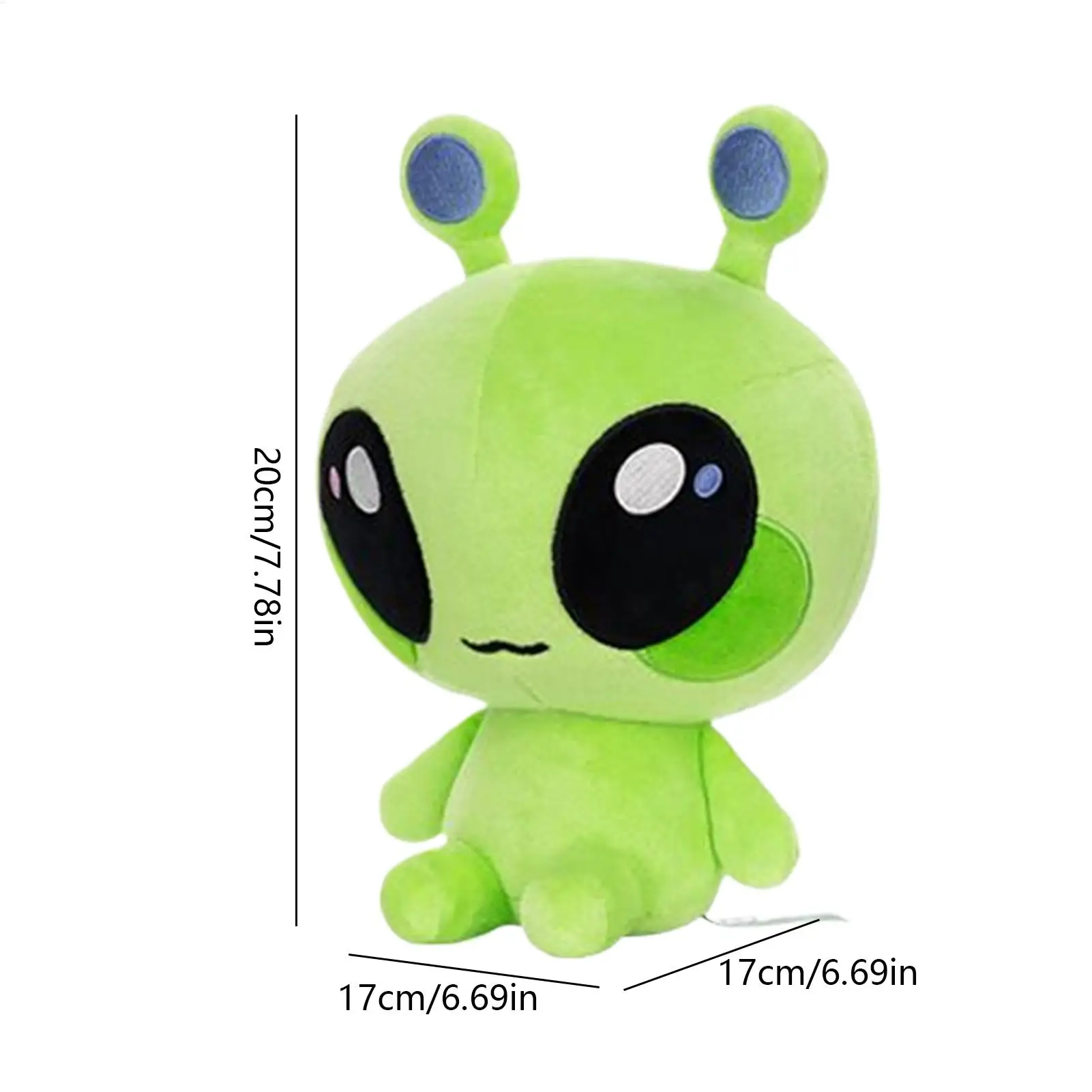 20cm Alien Stuffed Plush Toys Cute Soft Body Figurine Statue Model Collection Room Decoration Desk Kids Toys Christmas Gifts