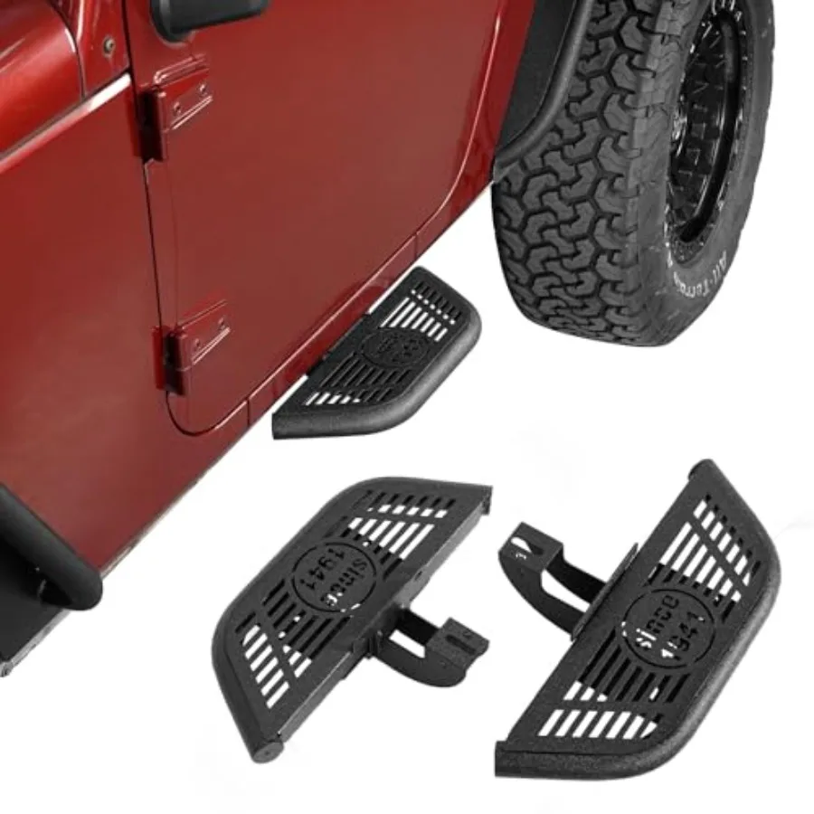

2 Doors Running Boards Nerf Side Step Bars for 2007-2018 Jeep Wrangler JK 2-Door 2 PCS Step Pads