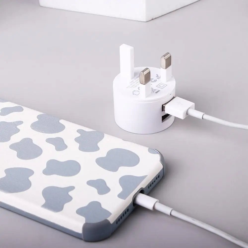 شاحن محول الهاتف المحمول محول صغير المزدوج Usb شاحن مستدير شاحن الهاتف المحمول الجدار شاحن دقيقة الاتحاد الأوروبي المملكة المتحدة الولايات المتحدة التوصيل