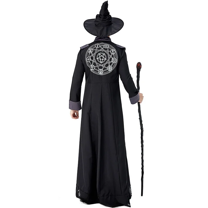 

Костюм волшебника на Хэллоуин для родителей и детей, длинный халат, этнический сценический костюм, женская модная одежда, весна 2026