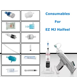 Tubos de seringa e filtros para injetor EZ e máquina Haifeel-S, pistola de vácuo EZ, peças de mesoterapia, 9 pinos, 5 pinos, 3 ml, 5 ml, 10ml