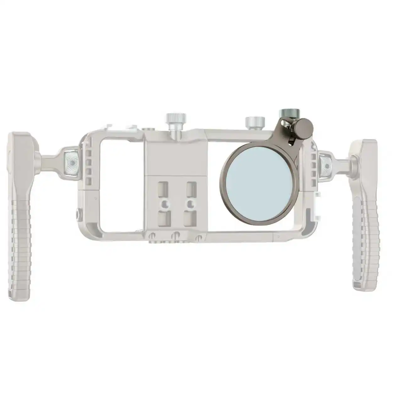 All-in-One Smartphone Filming Cage: 360° Rotating Bluetooth Grip + Lens Filter Holder with Polarizer – Lightweight Plastic Rig