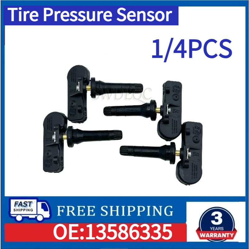 Sensor TPMS de 1/4 Piezas para Cadillac Escalade 2012 13586335