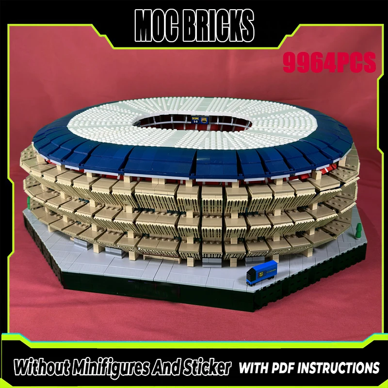 Nuevo modelo de bloques de construcción MOC Camp Nou Stadium 1:500 tecnología Modular juguete para regalo para niños conjunto de montaje DIY