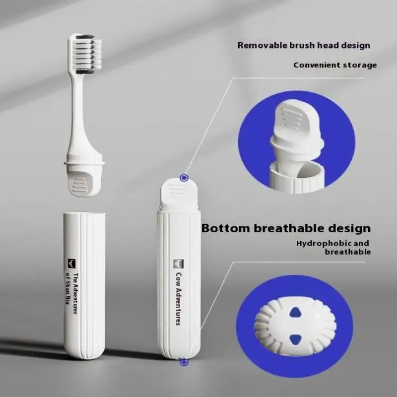 1/2pcs Ultra-Fine Soft Bristle Toothbrush Clean Braces Dental Tooth Brush Oral Care Removable Folding Storage Design