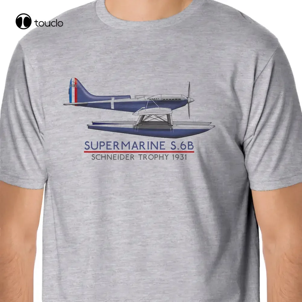 Hot Sale 100% Supermarine S.6B Schneider Trophy Seaplane T-Shirt Summer Style Tee Shirt