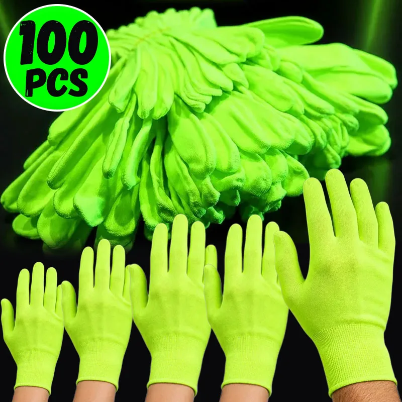 Funny Fluorescent Gloves Bar Luminous Gloves Self-luminous Fluorescent Green Gloves Concert Performance Props Party Decor