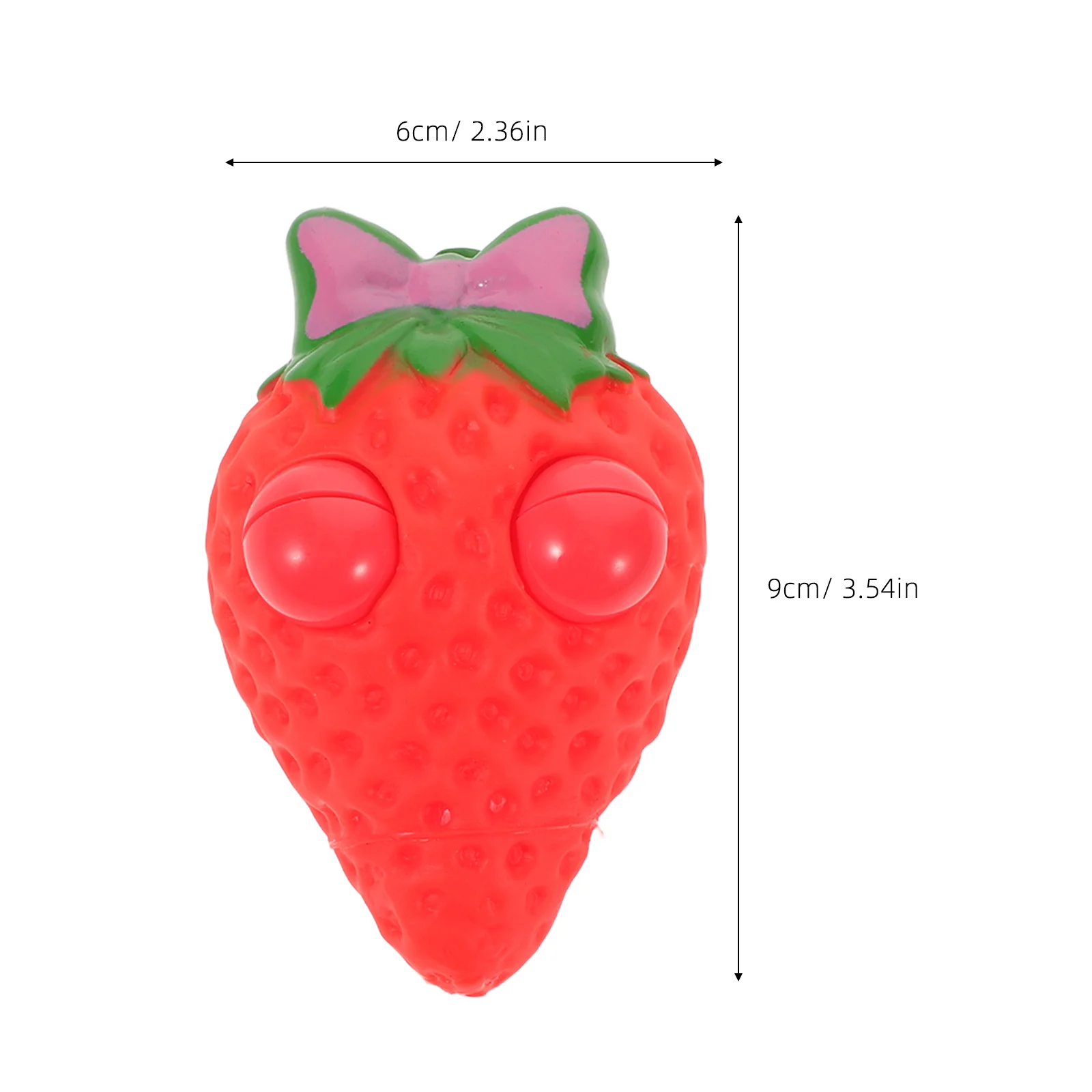 4 pezzi adorabili a forma di fragola spremere antistress ufficio decorazione della casa giocattoli di fragole compatti leggeri e portatili