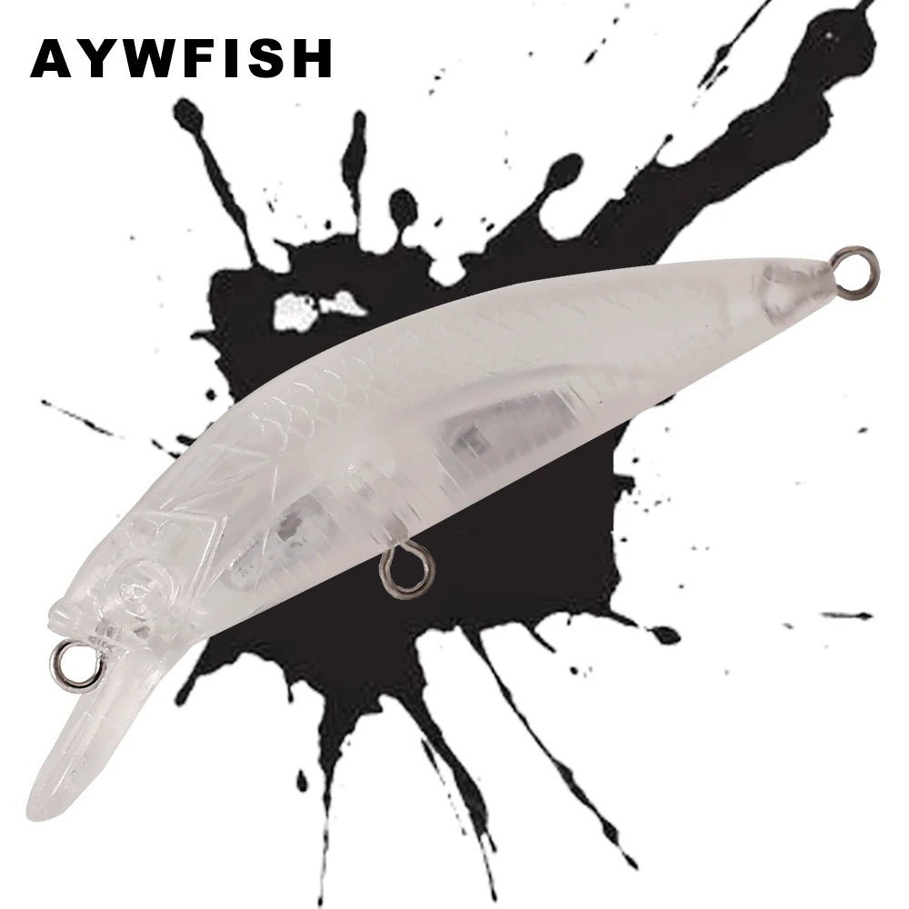 

AYWFISH 20 шт. искусственные приманки 6 см, 5,2 г, мелководье, индивидуальные рыболовные приманки, окунь, рыболовная снасть, тонущий Неокрашенный гольян