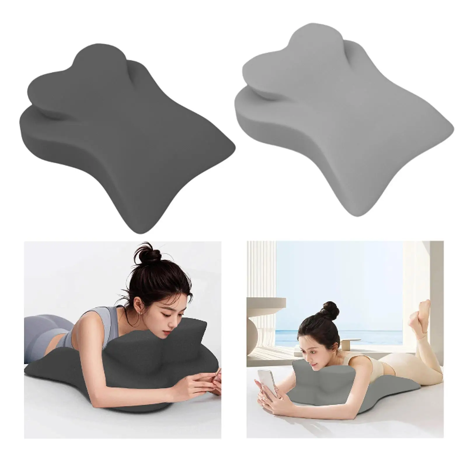 

Face Down Pillow Breathable Simple Portable Ergonomic Lie Pillow Neck Waist Leg Support for Apartment Dorm Travel Gift Lounging