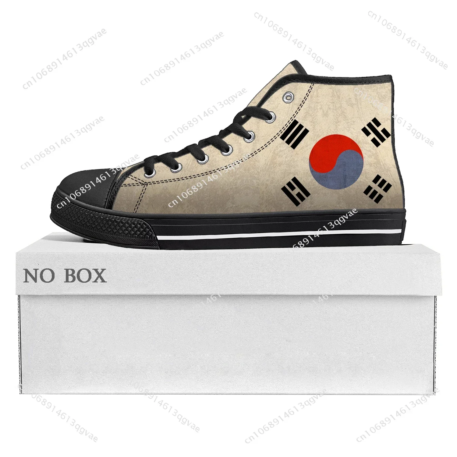 Korean Flag High Top High Quality Sneakers Mens Womens Teenager Canvas Sneaker South Korea Casual Couple Shoes Custom Shoe