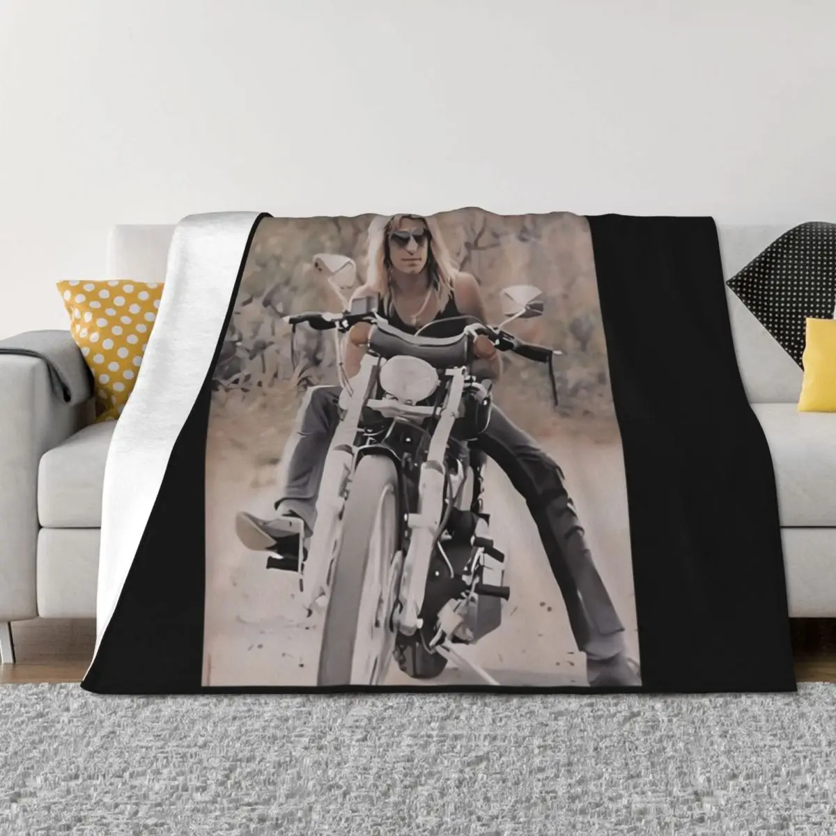 

Vince Neil - Album Throw Blanket Bed linens for winter Thermal Soft Plaid Blankets