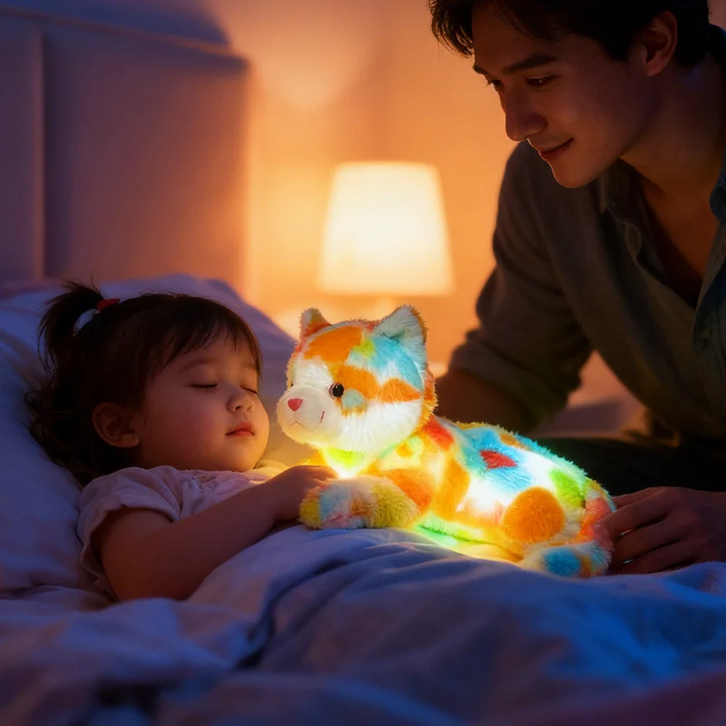 ตุ๊กตายูนิคอร์นเรืองแสง LED สีสันสดใส ของขวัญคริสต์มาส ของขวัญวันเกิดสำหรับเด็ก