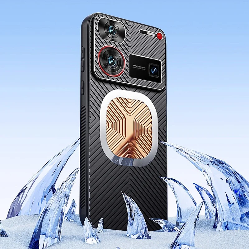 

Графеновый охлаждающий медный чехол для телефона Nubia Z80 Ultra Z70 Z60 Ultra 5G, чехол с рассеиванием тепла, термосиликоновый чехол для смазки