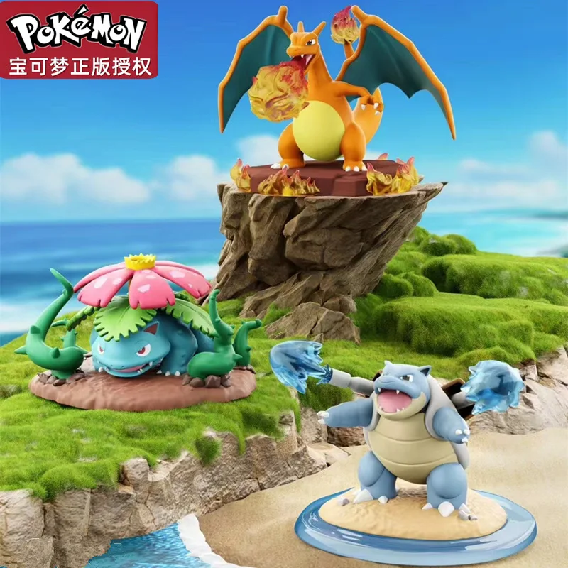 Genuine Pokemon Anime Action Figures Charizard Blastoise Arcanine Lapras Venusaur‌ Dragonite Furniture For Display Birthday Gift - view 2