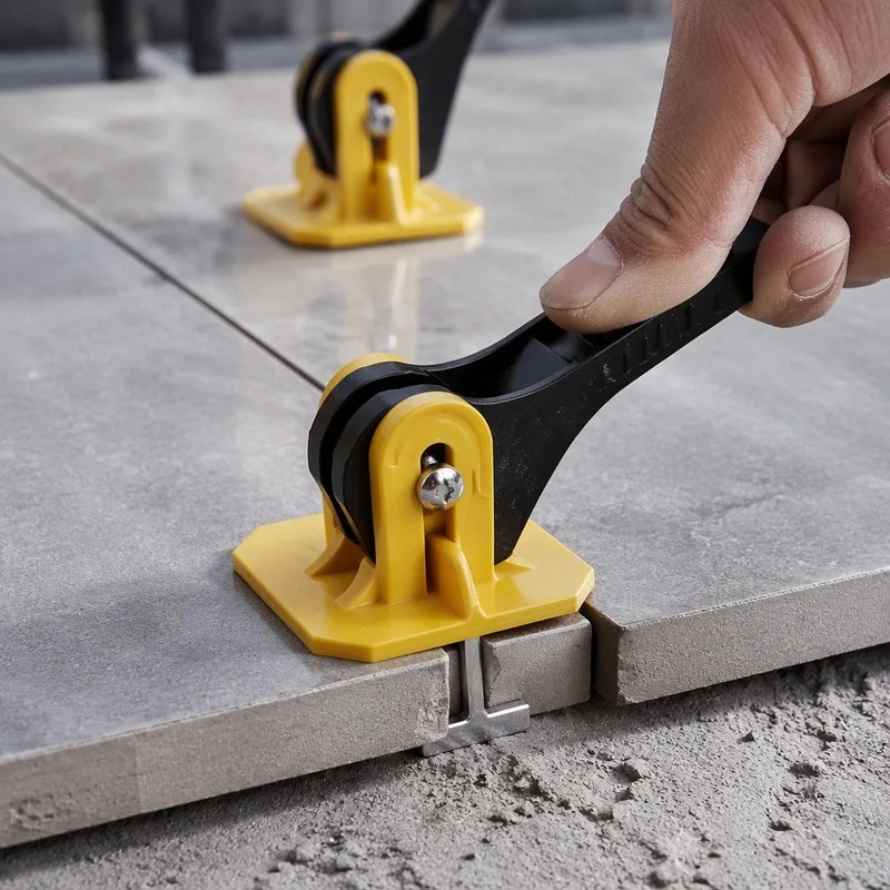 3PCS New Press Tile Leveling System Reusable Floor Wall Tile Adjuster Gap Alignment Locator Tool for Tile Installation