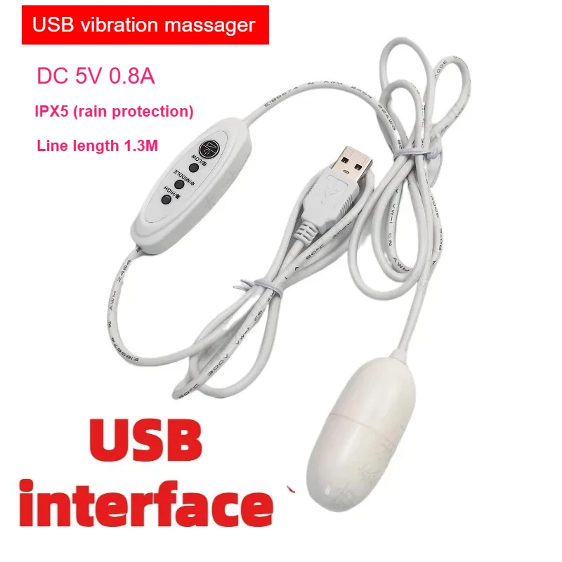 

6 Mode USB Vibrating Massager - Waterproof IPX5, Type-C Port, Mini Massage Motor for Body Relaxation