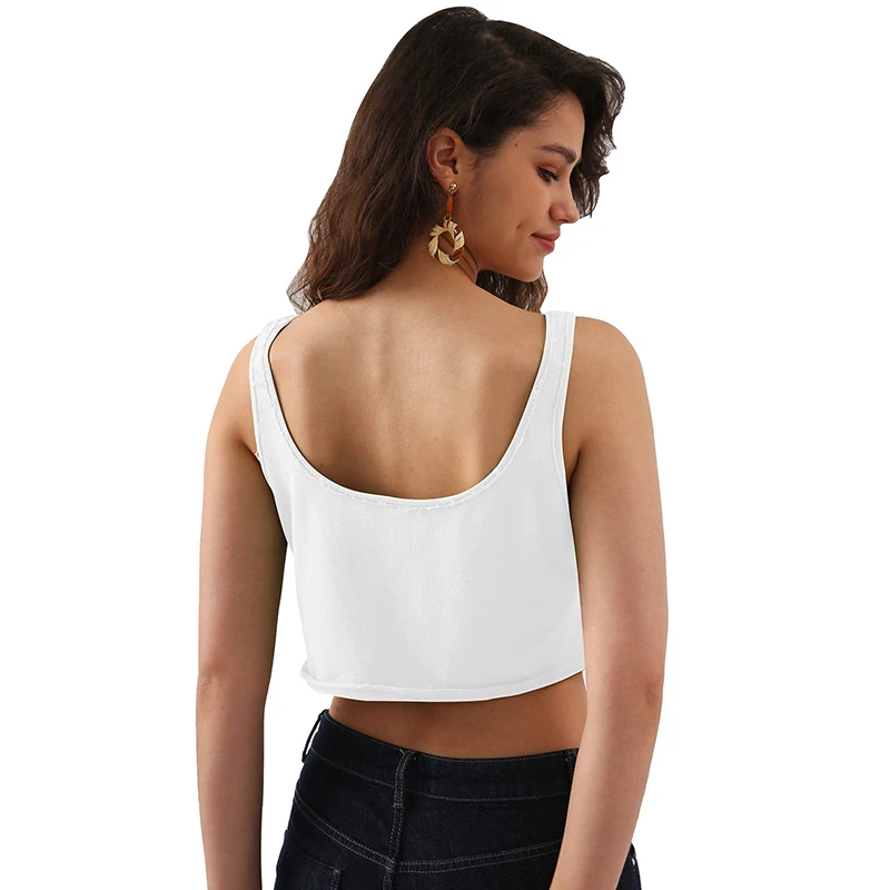 Casual 100% Cotton Crop Top Women Sleeveless Ladies Summer Tops Streetwear Pulovers Cropped Feminino