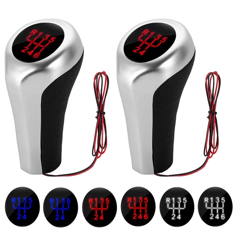 LED Light Gear Shift Knob 5 6 Speed Shifter Lever Hand Ball Stick For BMW E39 E60 E61 E46 E82 E87 E90 E91 E92 X1 X3 X5 M3 M4 M5