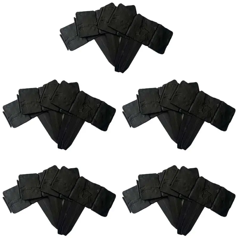 

A84E-Garden Edging Border, Garden Landscape Edging Borders For Flower Bed, Black Stone Effect Plastic Lawn Edging Fencing