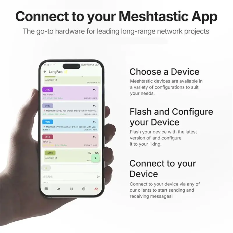 DT39 Meshtastic Mesh Node T096 Compatible with MeshCore LoRaWAN nRF52840 863-928MHz LoRa Bluetooth GNSS for DIY Mesh Network
