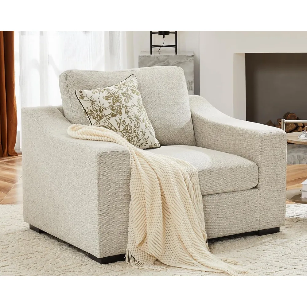 كرسي ABCASA كبير الحجم بقدرة 47 وات، كرسي أريكة منجد مريح مع مقعد كبير ومسند ذراع واسع، صالة حديثة صديقة للحيوانات الأليفة #1