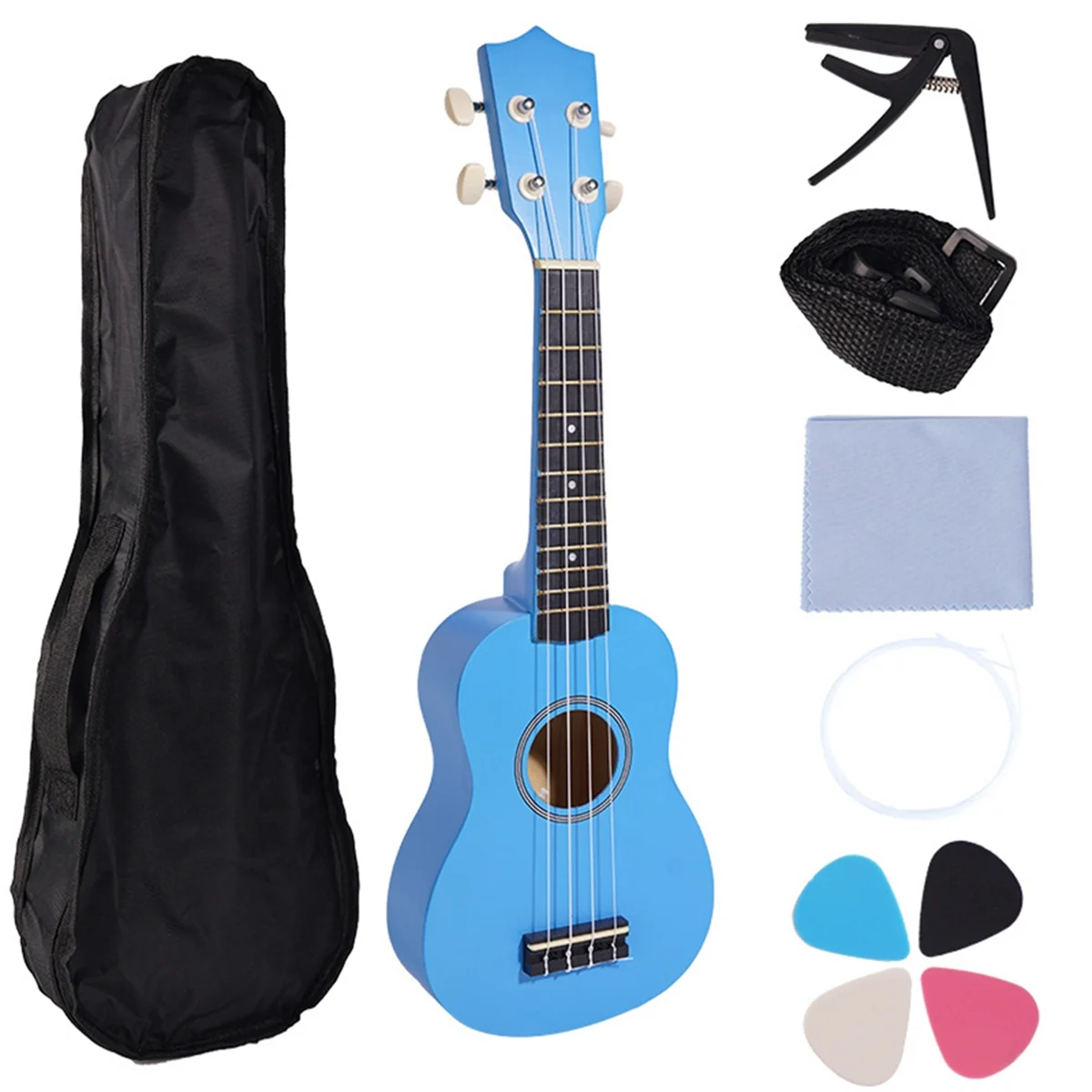 B 21-Inch Mini Ukulele, Entry-Level for Beginners, Four-String Small Guitar, Children'S Musical Instrument