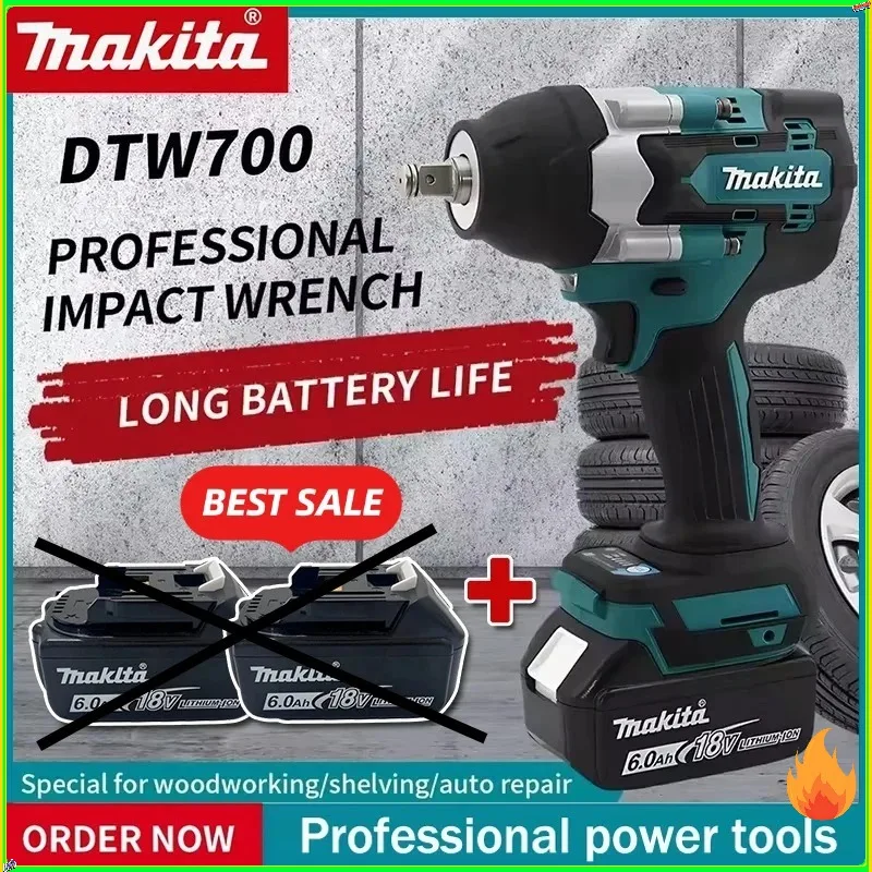 

Makita DTW700 Brushless Electric Wrench Cordless Drill Screwdriver Free Delivery Large Torque 18V Torque Wrench Tool