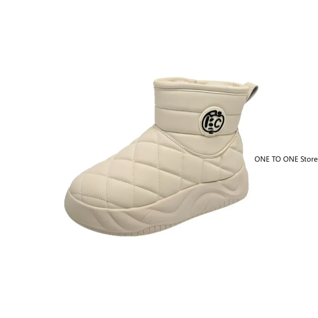 Snow Boots Women's Velvet Thickening 2025 New Winter Fashion Short-tube Slip-on Warm Bread Cotton Shoes Winter Boots Women Shoes image 5