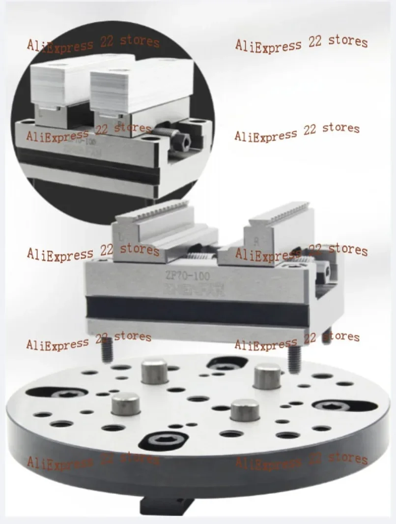 Imagem -02 - Cnc Quatro Eixos e Cinco Eixos Dispositivo Elétrico Especial Cnc Auto Centralização Torno Multi Estação Centralização Dispositivo Elétrico Concêntrico Alicate de Nariz Plano