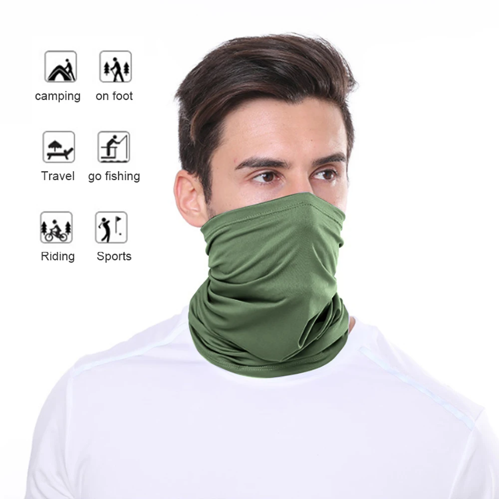 Silk Scarf Unisex Magic Scarf Outdoor Sports Bicycle Headband Bike Cycling Balaclava Neck Tube Warmer Riding Bandanas Face Mask