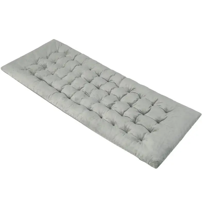 

75 x 27.5 Inch Camping Cot Pads with Soft and Breathable Crystal Velvet-Gray