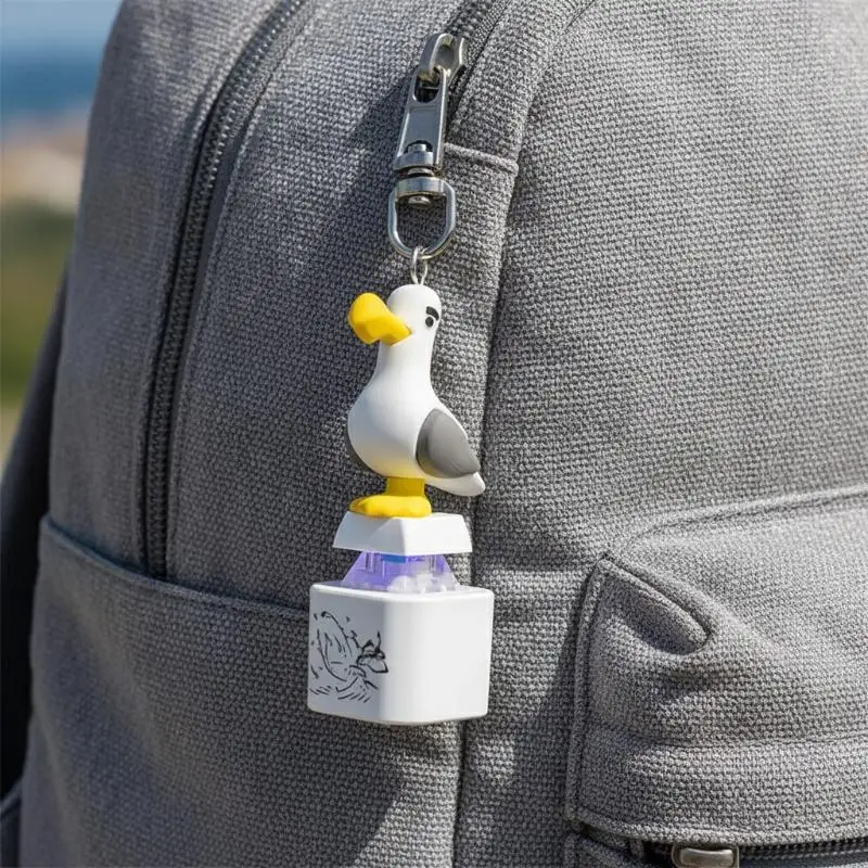 Seagull Mine Keychain – USB Clicky Keyboard Fidget Button with LED Light & Sound Effects