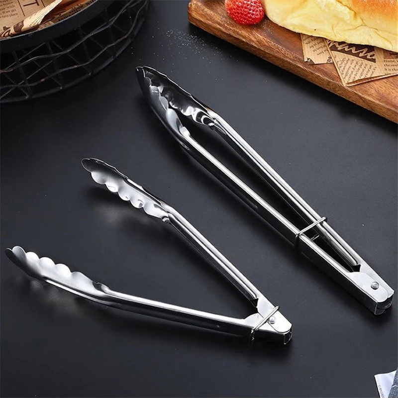 

12inch Silicone Kitchen BBQ Tongs Stainless Steel Locking Cooking Tongs with Silicone Tips Non-Slip Food Tongs for Cooking