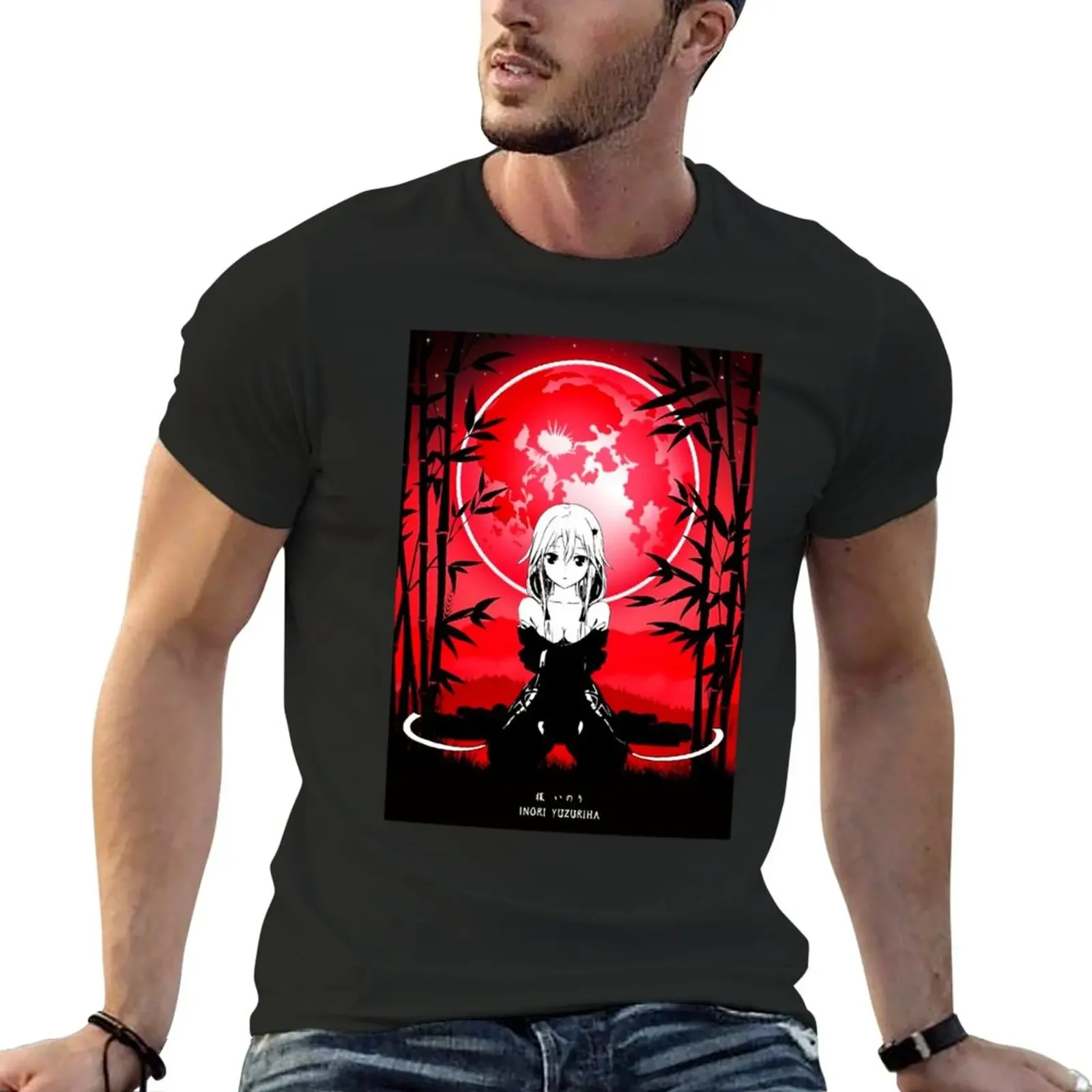 

New Inori Yuzuriha T-Shirt tops Luxury man clothes anime shirts men