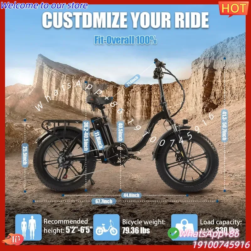 CE Off-Road Ready Mini 20 Inch Electric Mountain Bike 7 Speed Aluminum Alloy Lithium Battery Hydraulic Disc Brake Oil Spring