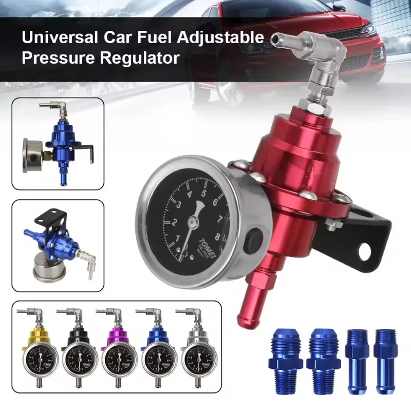 

Black/Blue/Red/Gold fuel Supercharger Universal Vehicle Refitting Kit S Type Adjustable Fuel Pressure Regulator Car Accessories