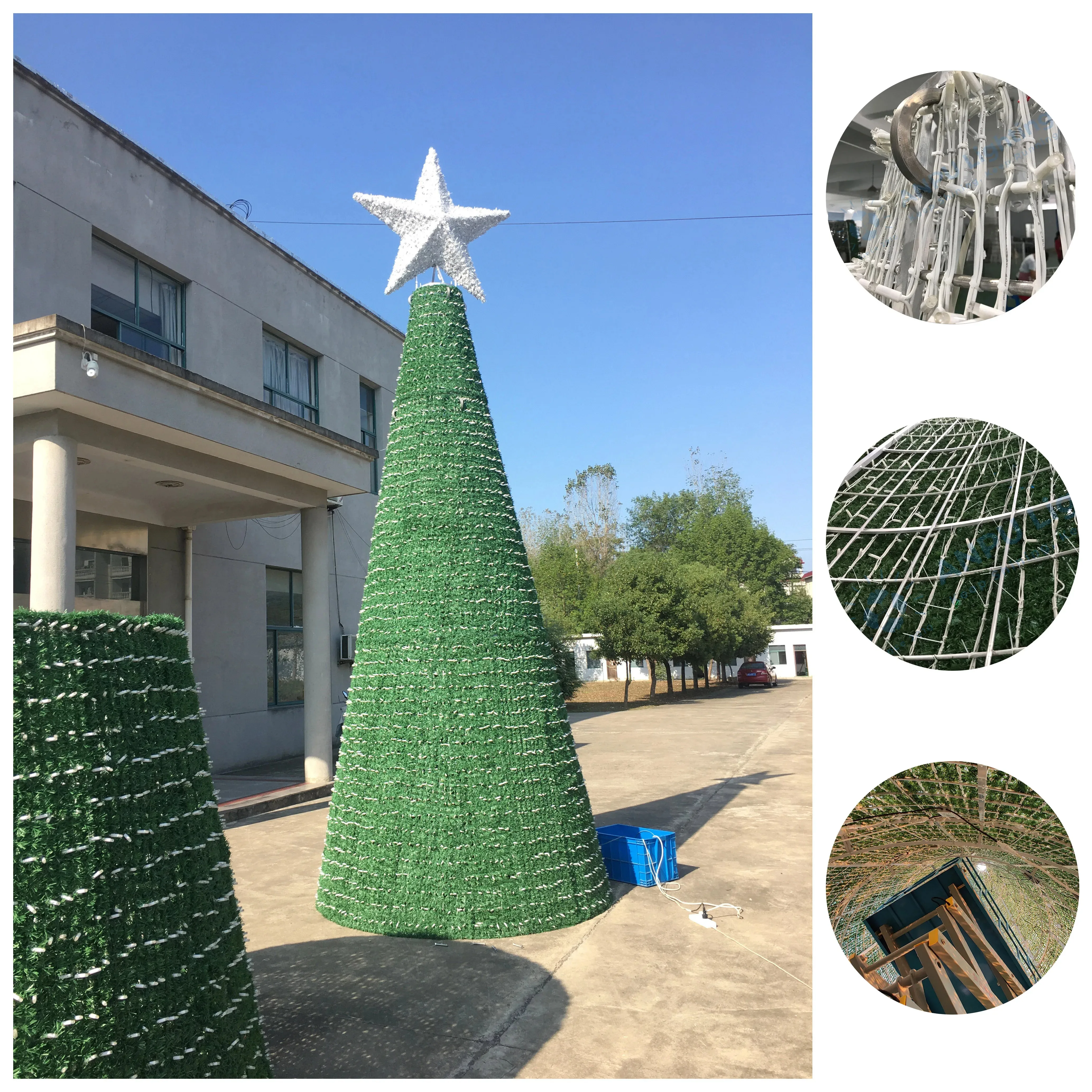 6M التجارية في الهواء الطلق عيد الميلاد الديكور LED الخارجية الذكية الموسيقى الرقص للبرمجة العملاق الزخرفية شجرة عيد الميلاد الخفيفة #1