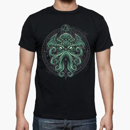 

Novelty Great Cthulhu Graphic T Shirt New 100% Cotton Short Sleeve O-Neck T-shirt Casual Mens Top